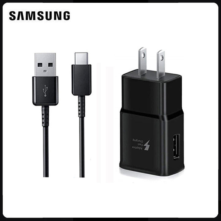 Samsung Travel Charger Adapter Original 15W Fast Wall Chargers USB C Adapter With 2A Type C Cable For S22 S21 S20 Ultra S10 S9 S8 Note10 9【COD】