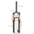 Mountain Bike Front Fork 120mm Stroke Bicycle Shock Absorber Air Fork 26inch Straight Steerer Remote Lockout Suspension Fork. 