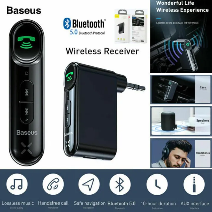 Baseus%20Wireless%20Bluetooth%205.0%20Car%20Adapter%20AUX%20Audio%20Music%20Receiver%203.5mm%20Jack%20for%20Phone%20Speaker%20-%20Image%202