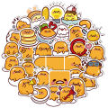 50/60pcs Cute Kawaii Cartoon Lazy Egg Sticker. 