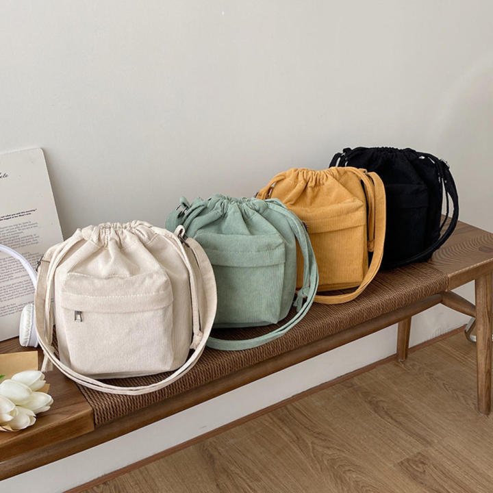 Fashion%20Drawstring%20Shoulder%20Bag%20Portable%20Casual%20Lightweight%20Corduroy%20Handbag%20Bucket%20Bag%20for%20Daily%20Use%20Streetwear%20Women's%20Accessories%20Fashionable%20Outings%20Essentials%20Carrier%20-%20Image%204