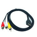 usb A Mother Turn 3rca Line usb Turn Three Lotus av Line USB Turn AV Audio and Video Cable Set Top Box Cable.