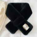Winter Warm Furry Scarf Cloth Label sezf Super Warm and Western Style Imitation Fur Imitation Rabbit Fur Fake Collar Scarf for Women. 