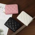 Women Short Wallets PU Leather Female Plaid Purses Leather Card Holder Wallet Student Small Zipper Woman Wallet Coin Purse. 