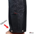 Full Waterproof Reflective Heavy Motorcycle Raincoat Rain suit with Trouser - Black (1 Set) Free Size.