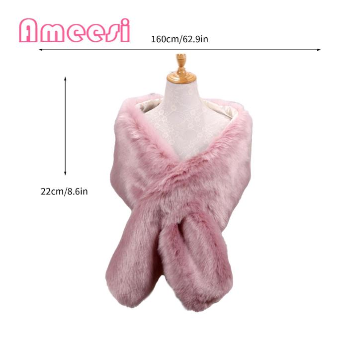 Faux%20Fur%20Scarf%20Stylish%20Imitation%20Fur%20Shawl%20for%20Women%20Luxurious%20Warm%20Wrap%20Scarf%20for%20Evening%20Dress%20Buyers'%20Favorite%20Luxurious%20Fur%20Wrap%20-%20Image%204