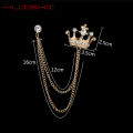 Men Brooches Crystal Suit Brooch Clothes Buckles Rhinestone Brooch. 