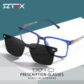 SZTZX Classic Magnet Clip on Reading Glasses Men Polarized Sunglasses With Anti-Blue Light Myopic Hyperopia Prescription Glasses. 