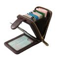 Leather Credit Id Bank Card Holder 10 individual credit card slots wallet For Men. 