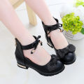 Fashion Bow Children Dresses Leather Shoes Princess School Shoes For Kids Spring Little Girls 3 4 5 6 7 8 9 10 11 12 Years Old.