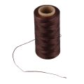 2 Pcs 260M 150D 1MM Leather Sewing Waxed Wax Thread Hand Needle Cord Craft DIY Color:Light Brown & Gray. 
