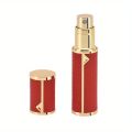 Elegant 5ml Leather Travel Perfume Atomizer - Refillable, Leak-Proof & Oil-Free: Perfect for Men & Women On-the-Go. 