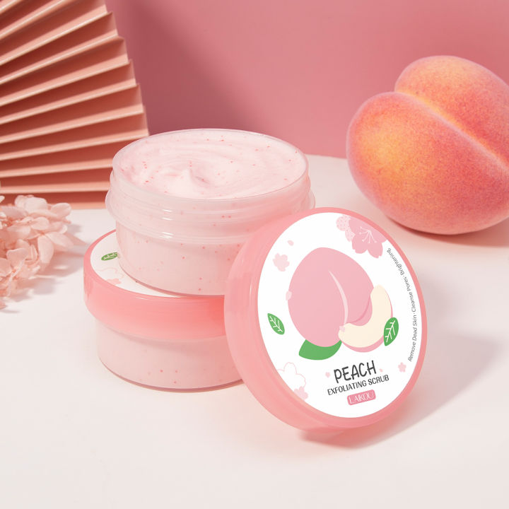 LAIKOU%20Body%20Scrubs%20Natural%20Pore%20Shrinking%20Skin%20Exfoliating%20Peach%20Scrub-%2090g%20-%20Image%202