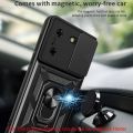 KEYSION Shockproof Case for Tecon Pova 5 Camon 20 Pro 5G Slide Camera Lens Protection Ring Phone Back Cover for Infinix Hot 30 i. 