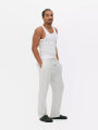Men's 3 Pcs Pack Sleeveless Vests Cotton White Tank Top From Levin. 