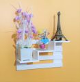 Wall Mounted 3 Layer Stair Rack, Punch Free Wall Hanging Showpiece Holder. Hand Made Craft Items Wall Shelf For Home. - Flower Vase. 