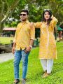 Ready Made Slab Cotton Viral Couple Set Matching Dress Traditionally Dress Fashionable Long Salwar Kameez Full Sleves Shirt For Stylish Woman  Man 2pis. 