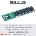 1S 12A BMS For 18650 3.7V lithium battery protection board 6MOS 15A BMS.
