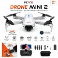 FLH Mini 2 Drone, Duel Camera , Duel Battery Brashless 4K HD Dual Camera Intelligent Following UAV Dron Headless Mode Optical Flow Hover Professional FPV RC Drones E88. 