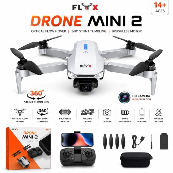 FLH%20Mini%202%20Drone,%20Duel%20Camera%20,%20Duel%20Battery%20Brashless%204K%20HD%20Dual%20Camera%20Intelligent%20Following%20UAV%20Dron%20Headless%20Mode%20Optical%20Flow%20Hover%20Professional%20FPV%20RC%20Drones%20E88%20-%20Image%204