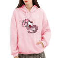 Pink Cartoon Cat Women's Hoodie Funny Melanie Martinez Hoodies Printing Sweatshirt Spring/Autumn Women Tops Clothes. 