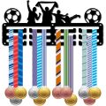 1PC Medal Holder Medal Hanger Display for Wall Home Badge Race Football Gymnastics Swimming Medalist Black 11.4 x 5.1 Inch.