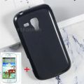 Anti-knock Soft TPU Phone Case For Samsung Galaxy S Duos S7562 GT-S7562 S7560 S7580 S7582 Silicone Cover Bumper Tempered Glass. 