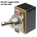 SELF-LOCK 45mm Metal Toggle Switch 6 Pin AC 250V 3A 2 Positions SPST ON-OFF Miniature Toggle Latching Switch Self Locking Switch With 14mm Handle For Car Bus Truck CNG. 