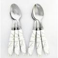 Stainless Steel Ceramic Design Spoon for Home/Kitchen, Set of 6 Pc. 
