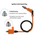Racing CDI Box Ignition Coil Spark Plug Kit for ATC XR CRF 50Cc 70Cc 90Cc 125Cc. 