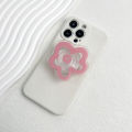 4mm Acrylic Solid Color Transparent Flower Mobile Phone Holder Creative Lazy Desktop Support Back Sticker Mobile Phone Ring. 