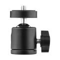 1pc Mini Swivel Ball Head Tripod Head 360 Degree Rotating Mount Base Adapter with Universal 1/4 Inch Screw Mounts for DSLR ILDC Camera DV Tripod Monopod Light Stand. 