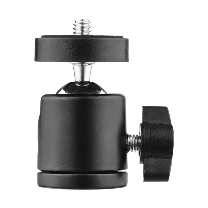 1pc Mini Swivel Ball Head Tripod Head 360 Degree Rotating Mount Base Adapter with Universal 1/4 Inch Screw Mounts for DSLR ILDC Camera DV Tripod Monopod Light Stand