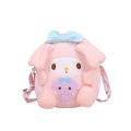 【Hot-Selling】 Plushies Sanrio Bag Kuromi Plush Shoulder Bag Melody Kawaii Hello Kitty Handbag Cinnamoroll Backpack Makeup Bag. 