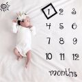 Newborn Baby Monthly Growth Milestone Blanket Photography Props Background Cloth DIY Infant Photo Accessories Fotografia.