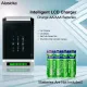 LCD-002 LCD Display With 4 Slots Smart Intelligent Battery Charger For AA/AAA NiCd NiMh Rechargeable Batteries. 