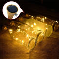 [Homior]Solar Powered / Battery Cork Shaped LED Night Fairy Copper Wire String Lights Bottle Lamp Wedding Lamp Christmas Party Decoration. 