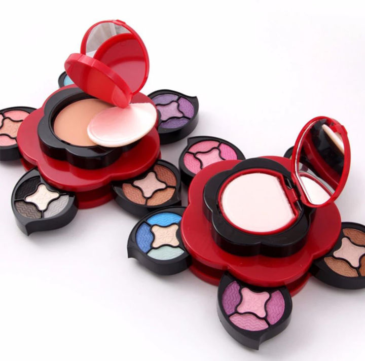 Professional%20Makeup%20Set%20Small%20size%20Flower%20Matte%20Shimmer%20Eyeshadow%20Blush%20Multifunctional%20Cosmetic%20Kit%20Tool%20-%20Image%202
