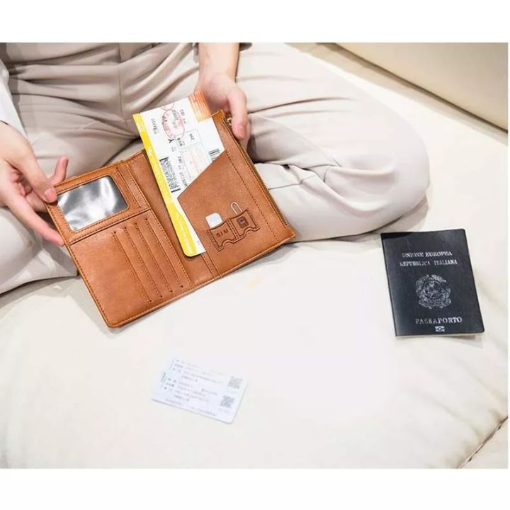 Multifunctional%20%20Travel%20Bag%20Wallet%20Ticket%20Holder%20Organizer%20Case%20with%20Zipper%20Leather%20Passport%20Cover%20Fashionable%20Passport%20Bag%20-%20Image%203
