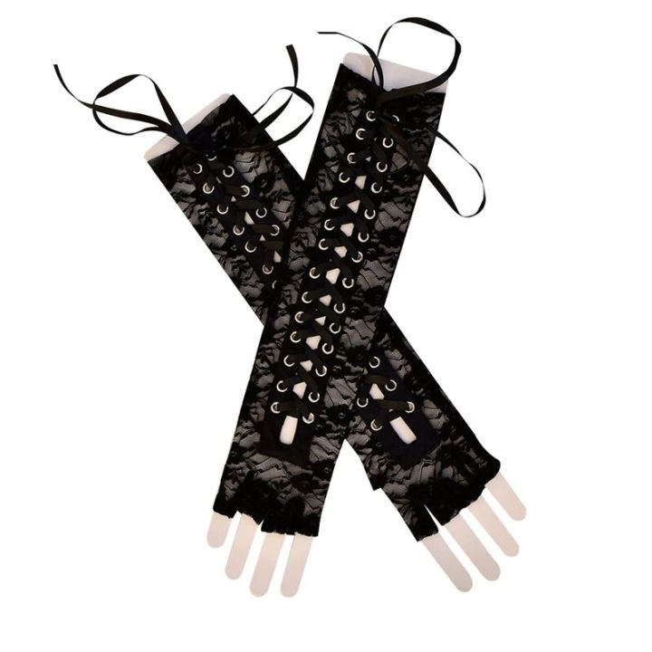 1%20Pair%20Halloween%20Retro%20Women%20Long%20Gloves%20Lace%20Corset%20Arm%20Elbow%20Fingerless%20Black%20Glove%20-%20Image%205