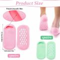 1Pair Anti Slip Foot Care Silicone Socks Reusable Spa Gel Socks. 