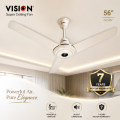 VISION Super Ceiling Fan 56" (Ivory) - 969323 | 7 Years Motor Warranty | Free Delivery. 