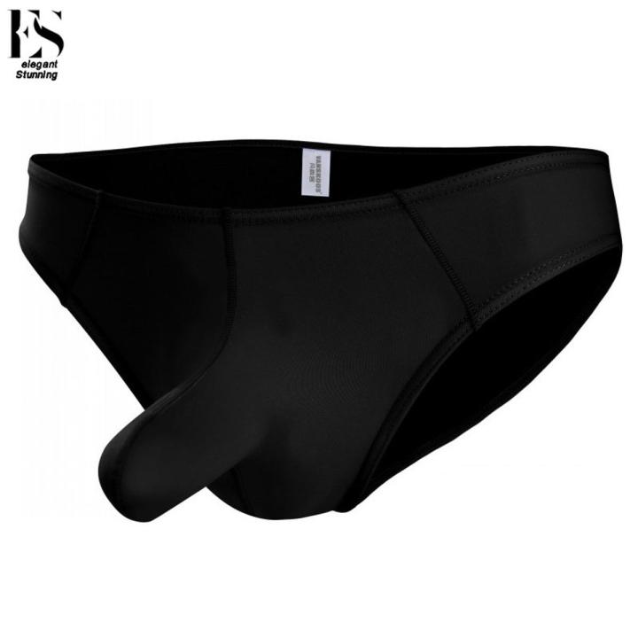 elegantstunning Men Sexy Briefs Multicolor Soft Comfortable Lightweight Breathable Ultra-thin Ice Silk Underwear