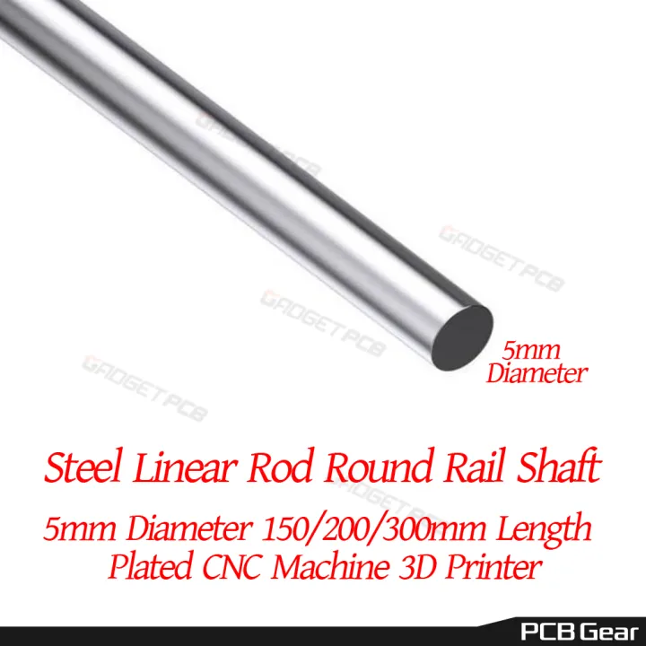 Linear%20Rod%20Round%20Rail%20Shaft%205mm%20Diameter%20150/200/300mm%20Length%205mm%20Rod%20Chrome%20Plated%20CNC%203D%20Printer%20-%20Image%204