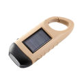 1/2PCs LED flashlight hand crank solar powered rechargeable survival gear self powered charging torch dynamo for outdoor camping. 