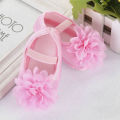 【Nice Day Toy Findings Store】(New) new soft cotton newborn toddler baby shoes cute chiffon flower non-slip floor baby girl shoes girls first walk shoes.