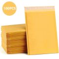 100pcs Kraft Paper Bubble Envelopes Padded Mailers Shipping Envelope self seal Shipping Packaging Bag Courier Storage Bags.