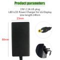 Replacement LG Monitor Power Cord 19V 1.3A 2.1A 1.7A 1.6A LCD Computer Charging Source Adapter. 