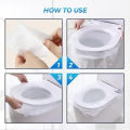 50pcs/100pcs Portable Disposable Toilet Seat Covers - 100% Waterproof and Hygienic for Travel/Camping.