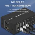 Multifunction 4K USB KVM Switch Box 4 Ports 4K HDMI- USB KVM Switch Box Support PC Printer Wireless Keyboard Mouse Switcher-Style 2. 